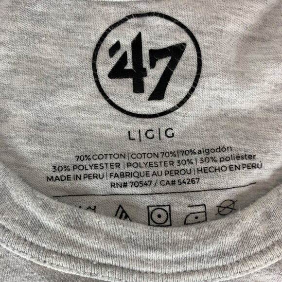 Arizona Diamondbacks MLB Gray Black Red 47 Brand Crewneck Shirt Mens Large - Picture 3 of 5